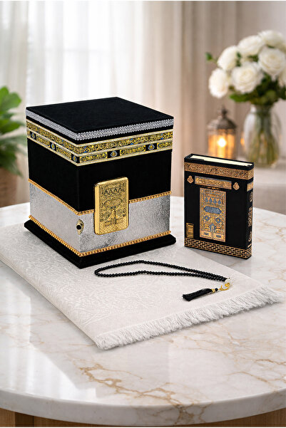 ihvan online Kadife Kaplı Taş Detaylı Kabe Konseptli Maket, Hafız Boy Kuranı ...