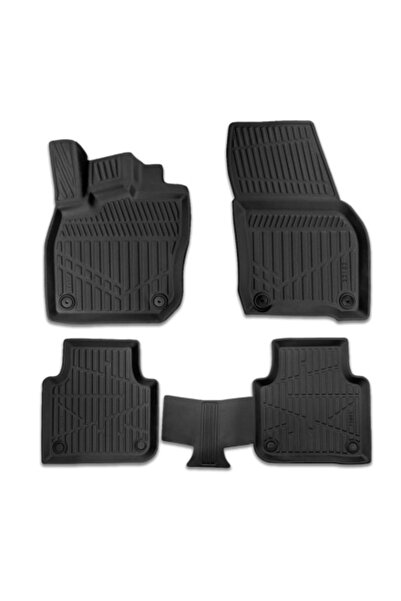 DELUXETUNING Set covorașe de cauciuc pentru Skoda Kodiaq 2024, formă de tavă 3D