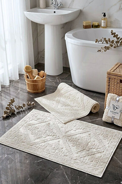 Valmia Home Σετ Ζακάρ πετσετών ποδιών μπάνιου - Υψηλής απορροφητικότητας Prem...