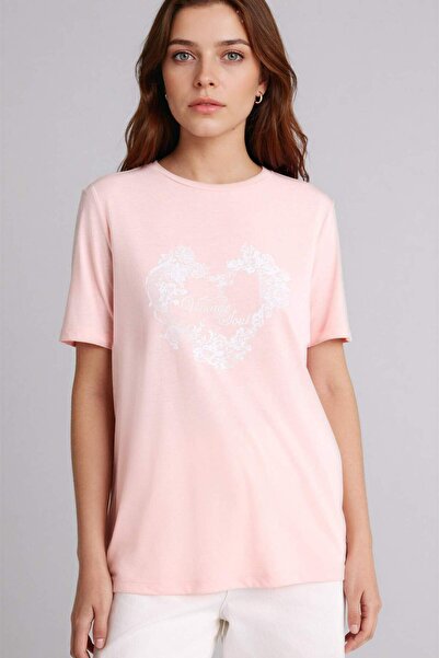 DeFacto Regular Fit Crew Neck Floral Short Sleeve T-Shirt H1435Ax26Sp