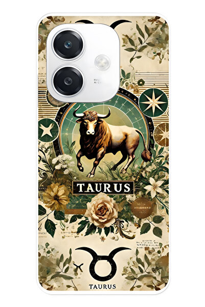 FLAMENKO حافظة هاتف شفافة متوافقة مع هاتف اوبو A3 برج الثور منقوش