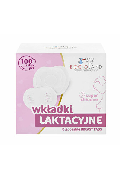 Bocioland Tampoane pentru san, Bocioland, Set 100 bucati, Cu banda adeziva pe...