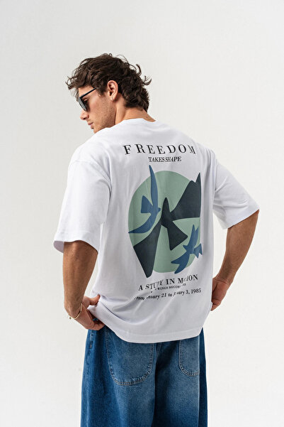 go gang own Μπλουζάκι Freedom Sırt Tasarım Detailed Crew Neck oversized