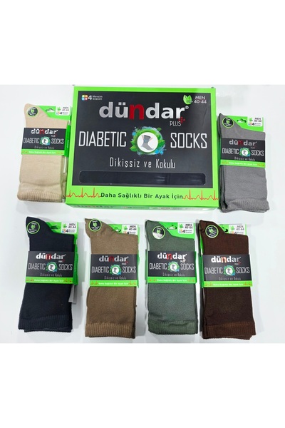 Dündar ERKEK DİKİŞSİZ DİYABETİK ÇORAP 12Lİ