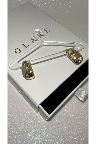 GLARE JEWELRY CO Yıldız Motifli Mini Boy Klipsli Paslanmaz Çelik Gold Xuping ...