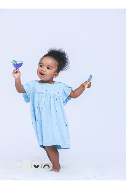 luay Ultra-Soft 100% Bamboo Baby Girl Dress - Ruffled Sleeve Sundress for Tod...