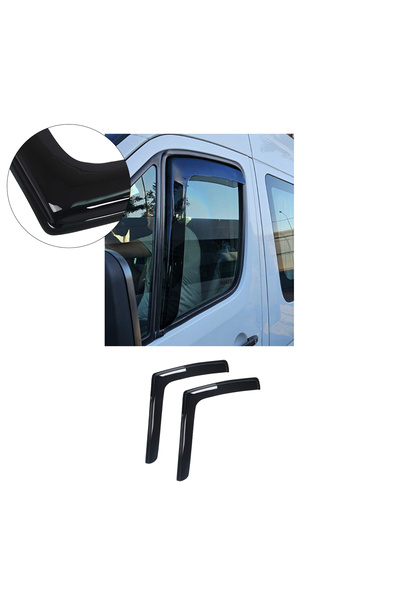 BRSPLAST Mercedes Sprinter W907 Uyumlu Abs Geçmeli Cam Rüzgarlığı 2 Parça