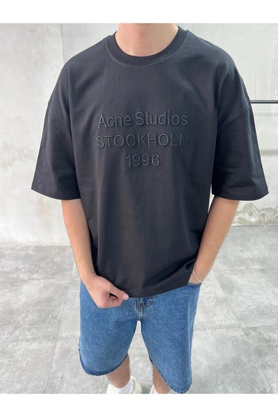 DIFRANSEL JEANS Men's Stockholm Embroidered Oversized T-Shirt