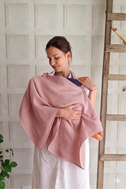 Pedimu Muslin Dried Rose Breastfeeding Apron 60X100 cm – 100% Cotton , Breath...