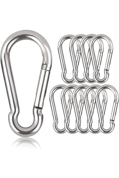 AKN Karabina 6 Mm Yaylı Kanca Çelik Kilit Olta Dağcılık Kamp Malzemeleri Salı...