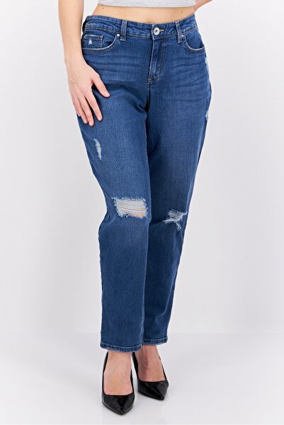 INC Denim Women Petite Wash High Rise Stretchable Jeans, Blue