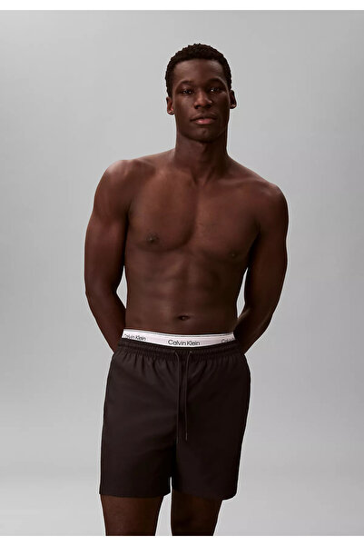 Calvin Klein Men's Regular Cut Quick-Drying Fabric Black Swim Shorts Lv00N610...