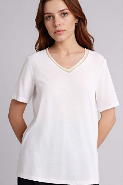 DeFacto Regular Fit V-Neck Short Sleeve T-Shirt F2770Ax26Sp
