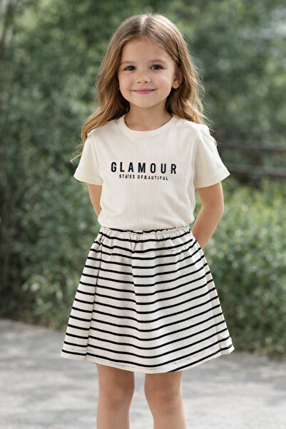 SANTRALBEBE Girl's Shorts and Skirt Set