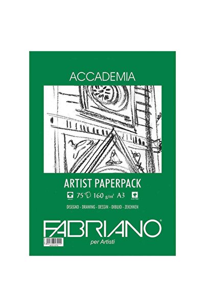 Fabriano Accademia Artists Paperpack Natural Grain 160Gr A3 75 Sayfa