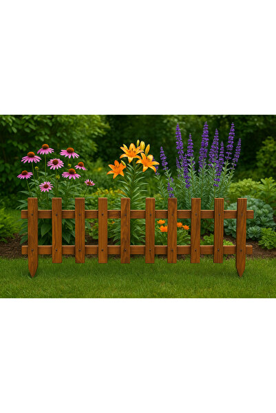Empressco P İ N O X İ Ahşap Bahçe Çit Sınır Çit Bordür 120 cm genislik