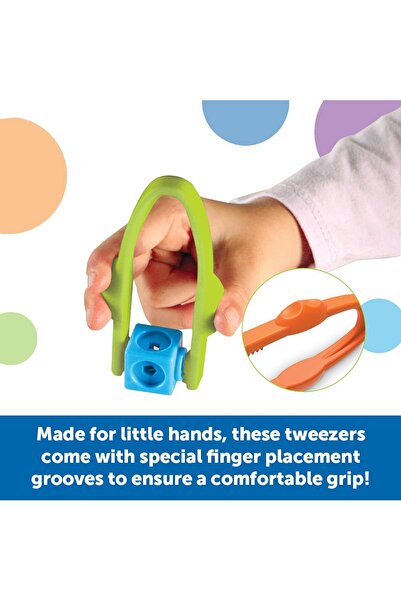 Learning Resources Easy Grip, Age 2+, Fine Motor Skill Toys, Tweezers for Kids, Preschool Learning A