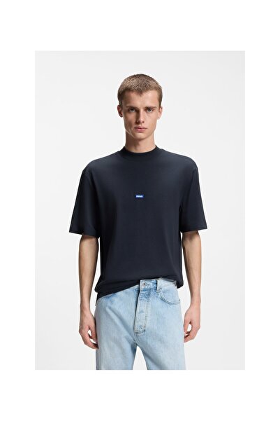 HUGO Mavi Logo Etiketli T-Shirt