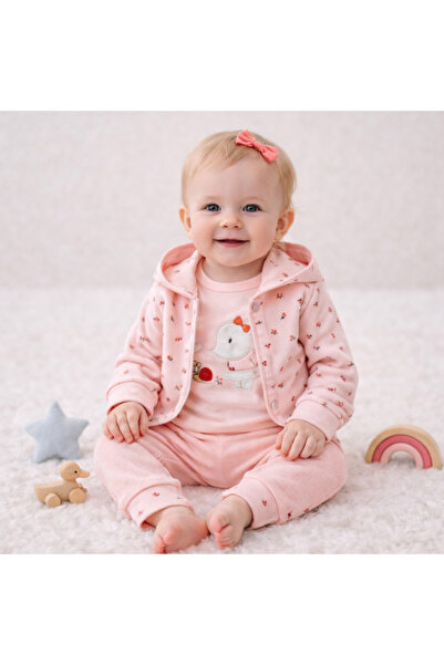 Happy Baby Butik مجموعة بيبييم 100% قطن كيدز بيبي فيل منقوش بغطاء رأس مكونة م...