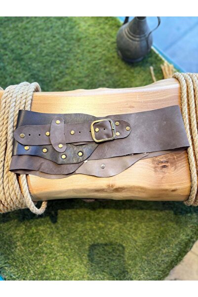 Yılday Gür Butik Laurel Smoked Handmade Nubuck & Leather Accessories - Contra...