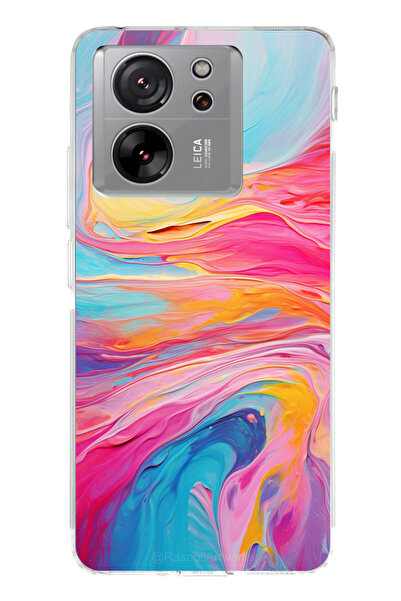 lelia حافظة هاتف شفافة متوافقة مع Mi 13T مطبوع |   مجموعة: سلسلة باستيل بلوم ...