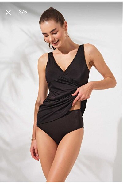 Pierre Cardin Kruvaze Tankini Takım Siyah