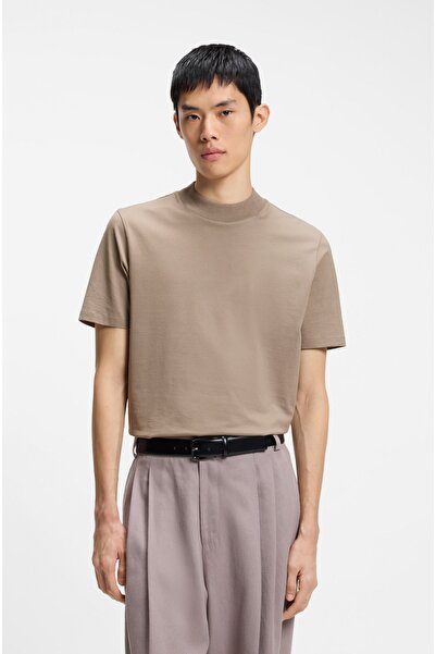 HUGO Esnek Pamuklu Dik Yaka Dar Kesim T-Shirt