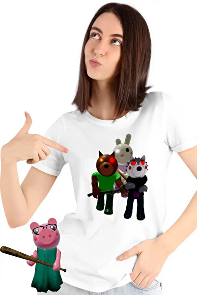 OEM Tricou Femei Roblox Piggy Doggy Bunny Willow