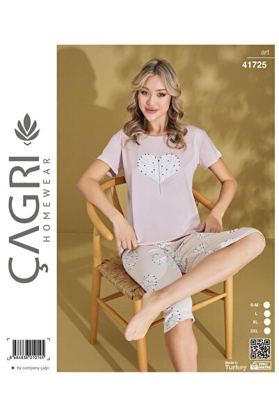 ROYAM Call Women 100% Βαμβάκι Milan Σετ Πιτζάμες Κάπρι με κοντό μανίκι