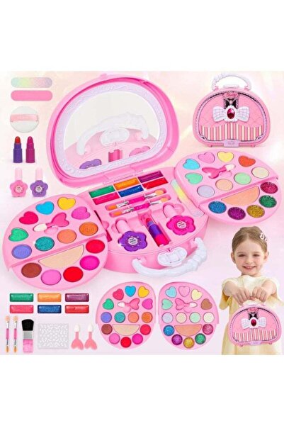 Arabest Kids Washable Makeup Kit with Mirror, Princess Cosmetic Pretend Play ...