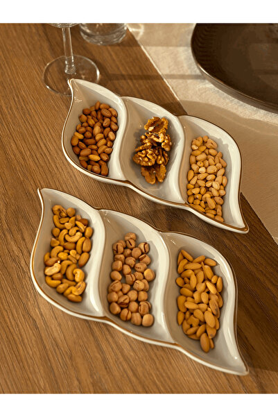 Empressco Yaldızlı 3 Bölmeli Çerezlik, Sunumluk 2 Adet