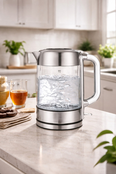 ALSAIF Yara Glass Kettle – Stylish design, 2200W power, 1.7L capacity ☕✨