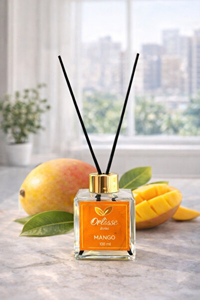 Orlisse Home Çubuklu Oda Kokusu Reed Diffuser 100 ml – Mango Ortam Kokusu