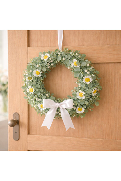 ecrella Papatyalı Okaliptus Kapı Süsü – Bahar Konseptli Kapı Dekoru | El Yapı...