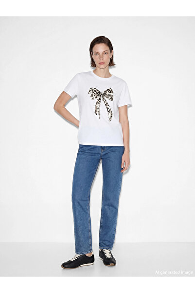 LC Waikiki LCWAIKIKI Classic Indigo Beli Lastikli Straight Fit Kadın Jean Pan...