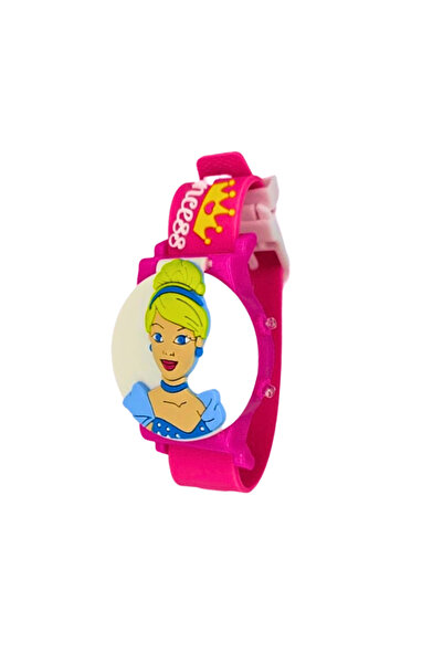 OEM Ceas pentru Copii cu Printesa, Curea Silicon Roz, Design Cartoon