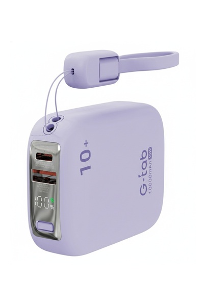 g-tab G-Tab FLEX11 Power Bank, 10000mAh capacity, 35W (PD) charging, and two ...