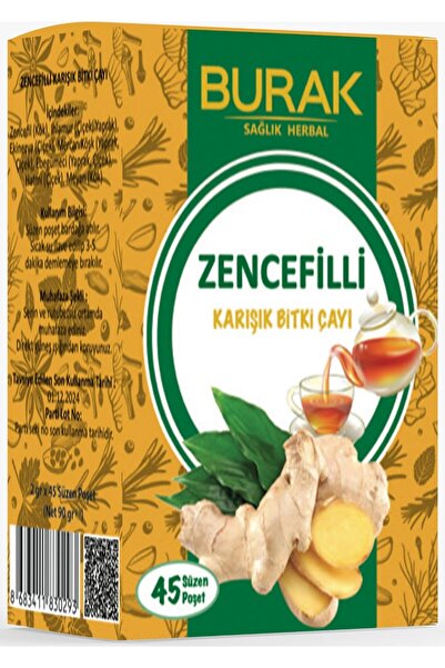 Burak Sağlık Herbal Zencefili karışık bitki çayı