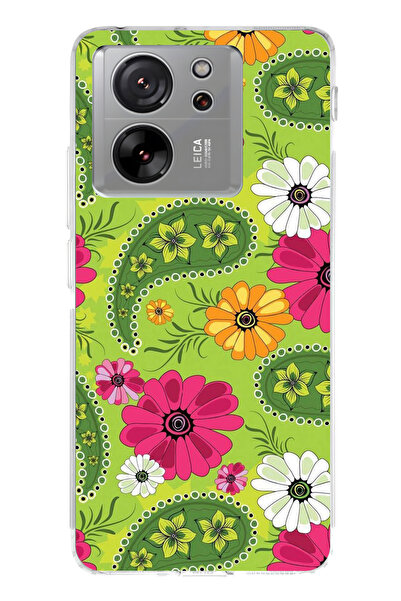 lelia حافظة هاتف شفافة متوافقة مع Mi 13T مطبوع |   مجموعة فلورالوكس بوتانيكا