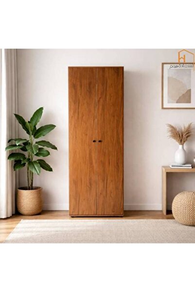 Al Saadah Home Vertical Shoe Cabinet 2 Doors - 36*62*196cm - Brown