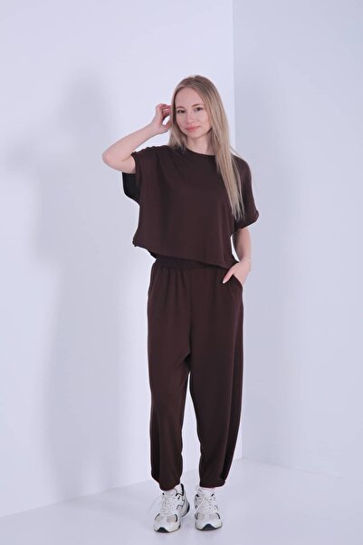 Veni Life Μοντάλ Σετ δύο τεμαχίων με σαλβάρι και κοντό μανίκι