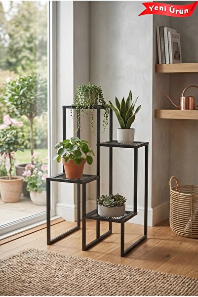 Platinreyon METAL 4 RAFLI SAKSILIK SİYAH