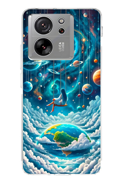 lelia حافظة هاتف شفافة متوافقة مع Mi 13T مطبوع |   مجموعة كوزميك وِسبر سكاي سيت