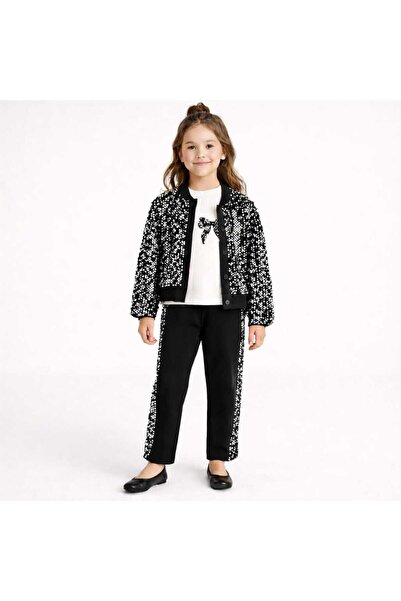 kidsense Girl's Sequined Cardigan Pants 3-Piece Holiday Set