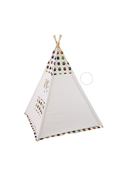 OEM Cort copii stil indian Teepee Tent Owl BathVision, 120x120x145 Alb