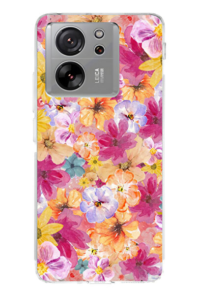 lelia حافظة هاتف شفافة متوافقة مع Mi 13T مطبوع |   مجموعة فلورالوكس بوتانيكا