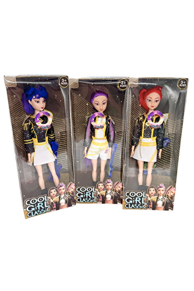 OEM Set of 3 K-POP Cool Girl Classic Dolls with Music, 30 cm, Fashion Dolls f...