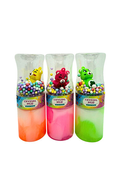 OEM Slime Crystal Mud cu Figurina Ursulet si Bile Colorate, Slime Antistres p...