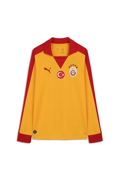 Puma قميص Gsk T7 جيرسي Ls جالاتاساراي ريترو بأكمام طويلة 78819681 أصفر