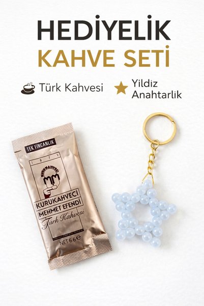 GROVİNG HAİR ✨ “Hediye Seti – Türk Kahvesi + İnci Yıldız Anahtarlık + Not Kar...